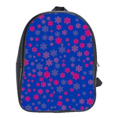 Bisexual Pride Tiny Scattered Flowers Pattern School Bag (xl) by VernenInk