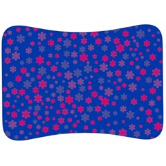 Bisexual Pride Tiny Scattered Flowers Pattern Velour Seat Head Rest Cushion by VernenInk