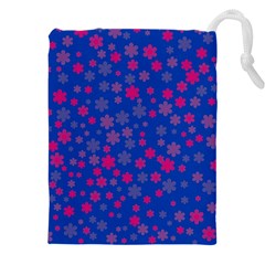 Bisexual Pride Tiny Scattered Flowers Pattern Drawstring Pouch (5xl)