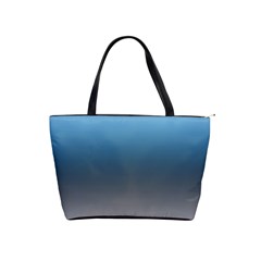 Sky Blue And Grey Color Gradient Ombre Classic Shoulder Handbag by SpinnyChairDesigns