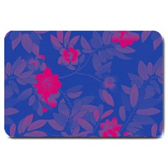 Bi Floral-pattern-background-1308 Large Doormat  by VernenInk