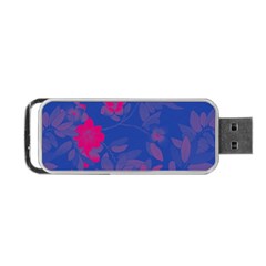 Bi Floral-pattern-background-1308 Portable Usb Flash (one Side) by VernenInk