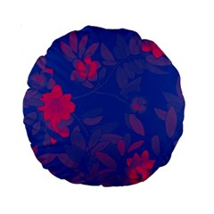 Bi Floral-pattern-background-1308 Standard 15  Premium Round Cushions