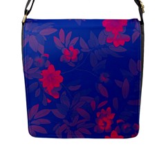 Bi Floral-pattern-background-1308 Flap Closure Messenger Bag (l) by VernenInk