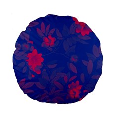 Bi Floral-pattern-background-1308 Standard 15  Premium Flano Round Cushions