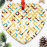 Tekstura-seamless-retro-pattern Ornament (Heart) Front