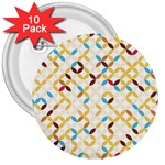 Tekstura-seamless-retro-pattern 3  Buttons (10 pack)  Front