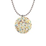 Tekstura-seamless-retro-pattern 1  Button Necklace Front