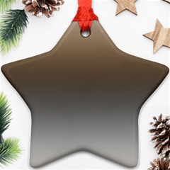 Brown And Grey Gradient Ombre Color Ornament (star) by SpinnyChairDesigns