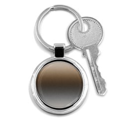 Brown And Grey Gradient Ombre Color Key Chain (round) by SpinnyChairDesigns