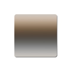 Brown And Grey Gradient Ombre Color Square Magnet by SpinnyChairDesigns