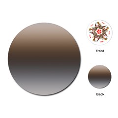 Brown And Grey Gradient Ombre Color Playing Cards Single Design (round) by SpinnyChairDesigns