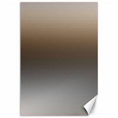 Brown And Grey Gradient Ombre Color Canvas 12  X 18  by SpinnyChairDesigns