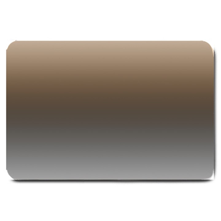 Brown and Grey Gradient Ombre Color Large Doormat 