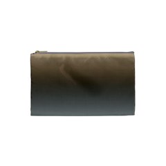 Brown And Grey Gradient Ombre Color Cosmetic Bag (small) by SpinnyChairDesigns