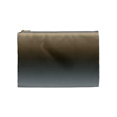 Brown And Grey Gradient Ombre Color Cosmetic Bag (medium) by SpinnyChairDesigns