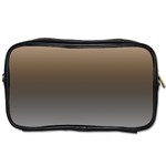 Brown and Grey Gradient Ombre Color Toiletries Bag (One Side) Front