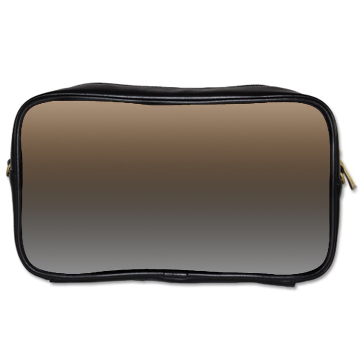 Brown and Grey Gradient Ombre Color Toiletries Bag (One Side)