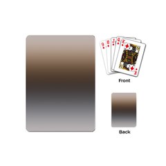 Brown And Grey Gradient Ombre Color Playing Cards Single Design (mini) by SpinnyChairDesigns