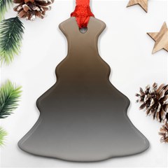 Brown And Grey Gradient Ombre Color Christmas Tree Ornament (two Sides) by SpinnyChairDesigns