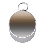 Brown and Grey Gradient Ombre Color Mini Silver Compasses Front