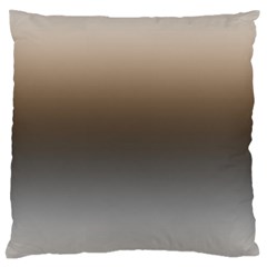 Brown And Grey Gradient Ombre Color Standard Flano Cushion Case (one Side) by SpinnyChairDesigns