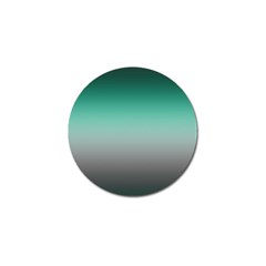 Teal Green and Grey Gradient Ombre Color Golf Ball Marker