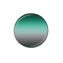 Teal Green and Grey Gradient Ombre Color Hat Clip Ball Marker