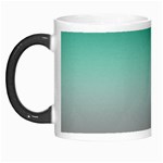 Teal Green and Grey Gradient Ombre Color Morph Mugs Left