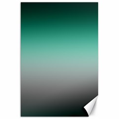 Teal Green and Grey Gradient Ombre Color Canvas 20  x 30 