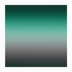 Teal Green and Grey Gradient Ombre Color Medium Glasses Cloth (2 Sides)