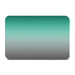 Teal Green and Grey Gradient Ombre Color Plate Mats