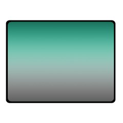 Teal Green and Grey Gradient Ombre Color Fleece Blanket (Small)