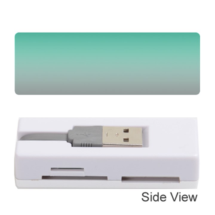 Teal Green and Grey Gradient Ombre Color Memory Card Reader (Stick)