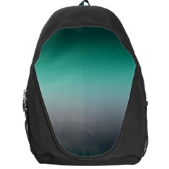 Teal Green and Grey Gradient Ombre Color Backpack Bag