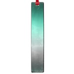 Teal Green and Grey Gradient Ombre Color Large Book Marks Front