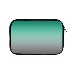 Teal Green and Grey Gradient Ombre Color Apple MacBook Pro 13  Zipper Case