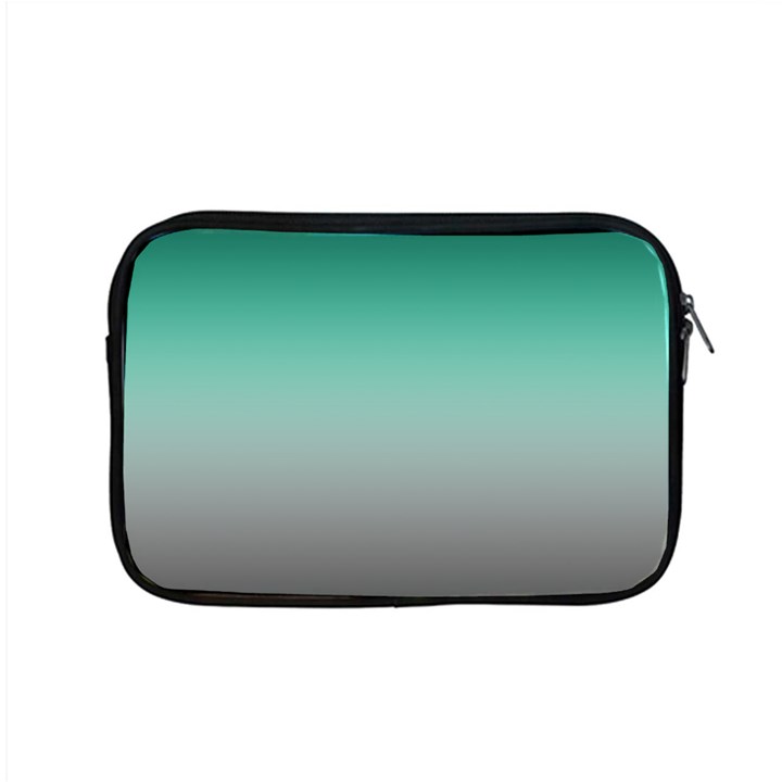 Teal Green and Grey Gradient Ombre Color Apple MacBook Pro 15  Zipper Case