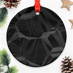 Black Tourmaline Stone Geometric Pattern Ornament (Round) Front