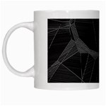 Black Tourmaline Stone Geometric Pattern White Mugs Left