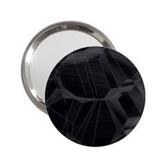 Black Tourmaline Stone Geometric Pattern 2 25  Handbag Mirrors by SpinnyChairDesigns