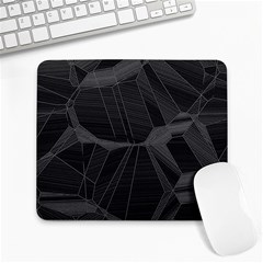 Black Tourmaline Stone Geometric Pattern Large Mousepads by SpinnyChairDesigns