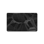 Black Tourmaline Stone Geometric Pattern Magnet (Name Card) Front