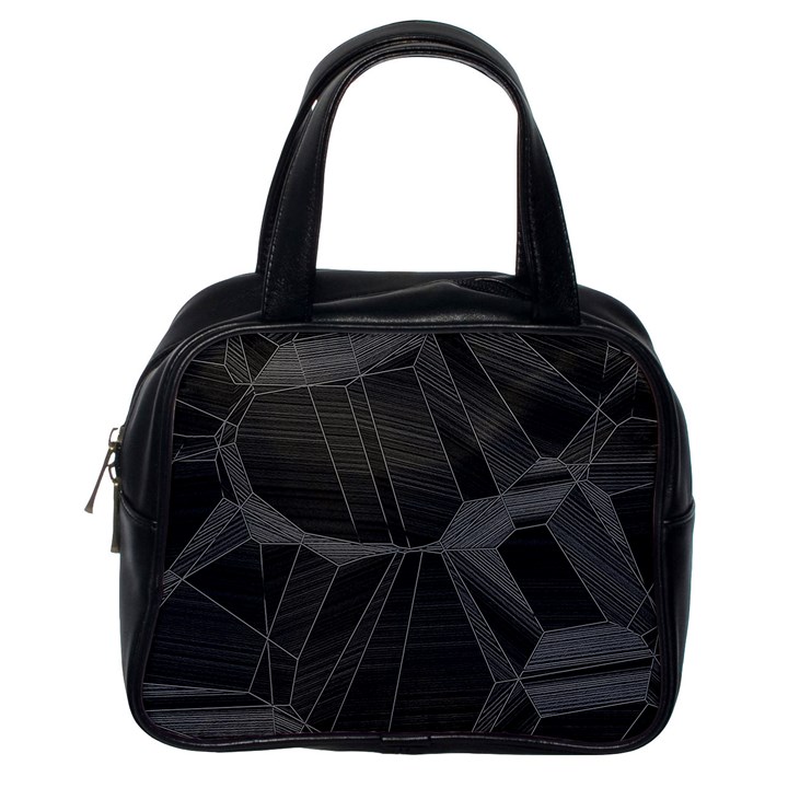 Black Tourmaline Stone Geometric Pattern Classic Handbag (One Side)