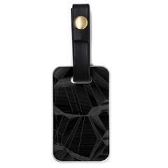 Black Tourmaline Stone Geometric Pattern Luggage Tag (one Side) by SpinnyChairDesigns