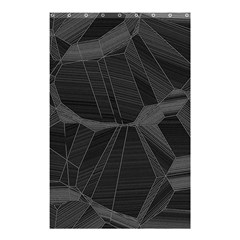 Black Tourmaline Stone Geometric Pattern Shower Curtain 48  X 72  (small)  by SpinnyChairDesigns