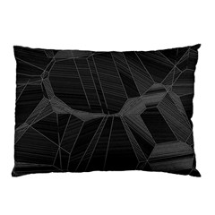 Black Tourmaline Stone Geometric Pattern Pillow Case (two Sides) by SpinnyChairDesigns