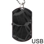 Black Tourmaline Stone Geometric Pattern Dog Tag USB Flash (One Side) Front