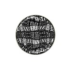 Abstract Black and White Stripes Checkered Pattern Hat Clip Ball Marker (10 pack) Front