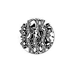 Black And White Abstract Stripe Pattern Golf Ball Marker (10 Pack) by SpinnyChairDesigns